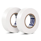 White Electrical Tape Vinyl - 3/4 Inch 65 Feet Professional Insulating PVC Electric Tape Flame Retardant Waterproof For All Weather Under 600V Home Outdoor Indoor Wire Insulation Use 2 Rolls Packed
