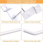 Moxweyeni 100 Pack Slatwall Hooks Slatwall Accessories Slat Wall Hanging Pegboard Hangers Slat Board Display Hooks for Retail Garage Organization Gridwall, White(4 Inch)