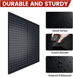 Pegboard, Metal Peg Board, Pegboards Wall Organizer with 57 Pcs Hooks, Sturdy Peg Board for Garage Tool Organization, Home & Office Wall Decoration (Black, 3 Pack)