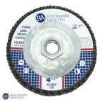 Benchmark Abrasives 4.5" x 5/8"-11 Premium High Density Jumbo Zirconia Type 29 Flap Discs 4 1/2 for Angle Grinder, Sanding Discs, Finishing - Grinding Wheels 4 1/2 Inch (10 Pack) - 40 Grit