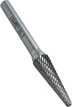 SL-3 Tungsten Carbide Burr Rotary File, Taper Shape Double Cut, 1pc by LU&MN
