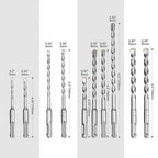 20Pcs Rotary Hammer Drill Bits and Chisel Set, SDS-Plus Shank Carbide - Tipped Drill Bits and Chisels with Storage Case, Tools for Concrete Brick Stone and Other Masonry Construction Materials
