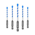 Carbide Drill Bit Set - Dry Drill Bit Set for Masonry, Concrete, Bricks, Wood, Plastic etc(5MM*5Quick-fit Shank)