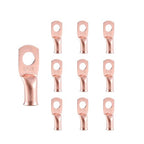10pcs 6 AWG-5/16”(M8) Ring Terminals 6 Gauge Copper Wire Lugs Battery Cable Ends Heavy Duty Battery Cable Terminal Connectors