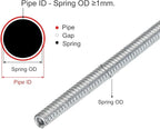 MECCANIXITY Spring Tube Bender OD 6.5mm/0.26" Steel Spring Pipe Copper Tubes 2500mm/98.42" Long for 3/8" Copper Pipe(10mm) in Home Renovations,Electrician Wiring Bending Pipe(insert-pipe use)