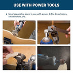 Benchmark Abrasives 1/2" x 1" Rubber Expanding Drum Sander with 1/4" Mandrel, Spiral Bands Rotary Sander Attachment for Drill & Die Grinder, Metal Polishing Sanding Shaping - Sanders for Woodworking