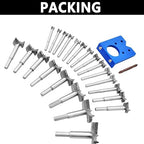 22 Pcs Forstner Drill Bit Set 10-54mm (2/5" to 2-1/8") Wood Hole Saw,Wood Cutter for Woodworking (22PCS Set (10-54mm))