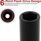 CASOMAN 1/2-Inch Drive x 21mm Deep Impact Socket, 6-Point, Metric, CR-MO
