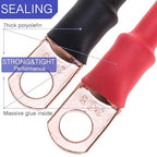 74PCS 1 3/4 1/2 3/8 Inch 3:1 Heat Shrink Tubing Assortment Kit Double-Wall Adhesive Lined Marine Grade Industrial Heat-Shrink Wrap Wire Tubing Black Red