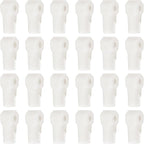 PATIKIL 7 mm Stop Peg Lock, 25 Pcs Pegboard Hooks Anti Sweep Theft Hook Locks Plastic Pegs for Mobile Accessories Shop Clothes Retail Security Display, White