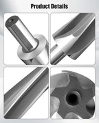 7 Degree Ball Joint Tapered Reamer, 6542 High-Speed Tool Steel Ball Joint Reamer for 1-1/2in Per Foot, Tapered Reamer Tie Rod