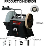 BUCKTOOL 10-Inch Variable Speed Wet Sharpening System, 1.2-Amp Two-Direction Water Cooled Wet Stone Grinder 90-160RPM, Wet Bench Grinder for Knife, Chisel, Knife, Axe, SCM8103