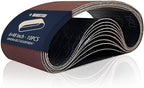 10 Pcs 6 x 48 Inch Assorted Aluminum Oxide Sanding Belt,80/120/150/240/400 Grit
