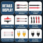 68 PCS Automotive Circuit Test Lead Kit,Multimeter Test Leads Set,Electrical Breakout Leads Automotive Kit with Terminals,Alligator Clip,Acicular Probe,Banana Plug Adapters,Volt Meter Lead