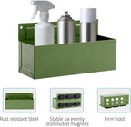 Magnetic Aerosol Spray Can Holder, Magnet Toolbox Bottle Holder, Tool Box Storage Rack for Garage and Home, Craft Workspace, Mechanic Paint Bottle Can Organizer, Green, 3"x8.3"