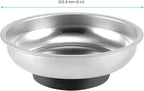 FUNSUEI 8 Packs 6 Inches Magnetic Tray, Stainless Steel Magnetic Bowl, Round Magnetic Parts Tray for Pins, Screws, Bolts, Nuts, Small Parts