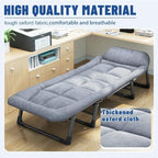 Camping Cot Recliner Portable Folding Bed with Pillow Adjustable Backrest Heavy Duty Frame for Sleeping Travel Office Indoor Outdoor Use (Medium(70in))
