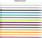 XINGO 1400 PCS Colored Zip Ties 6 Inch, Multicolor Zip Ties, Mix Packed 14 Color Plastic Wire Ties Assortment for Home Office Garden Garage and Workshop