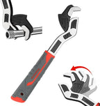 Self Adjusting Pipe Wrench Set - Multifunctional Locking 6 8 10 12 Inch Chromium Vanadium Steel Rapid Wrench for Car, Plumbing Repairs