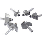 6pcs Classical Cove Router Bit Set,1/4" Shank Cove & Fillet Bits,Carbide Tipped Cutters for Wood Standard Cove Profiling,Molding,Edging