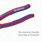 WORKPRO 8-Inch Linesman Pliers in CRV Steel for Twisting and Cutting Wires, Clamping Screws
