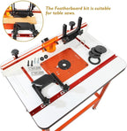 O'SKOOL Precision Router Table Accessory Kit - Includes Fence and Table Featherboards, Aluminum Insert Plate, Dust Port Accessories