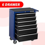 6-Drawer Rolling Tool Chest with Locking Wheels & Drawers, 13" D x 24.2" W x 36.6" H Mobile Tool Storage Cabinet, Heavy-Duty Garage Organizer w/Ergonomic Handle