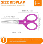 90Pack 5" Small School Student Blunt Kids Craft Scissors, Sharp Stainless Steel Blades Safety Toddler Kid Child Comfort Grip Scissors Bulk for Children Cutting Paper