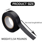 QILIMA Black Electrical Tape, 3/4 in x 66ft, Industrial Grade Electrical Tape Electric Super Vinyl,10-Pack