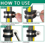 110PCS Cable Clamps Assortment Kit,10 Sizes—1/4" 5/16" 3/8" 1/2" 5/8" 3/4" 1" 1-1/4" 1-1/2" 1-3/4" Stainless Steel Rubber Coated Cushioned Insulated Cable Clamp,Automotive Wire Pipe Clamps
