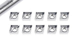 Accusize Industrial Tools CCGT432 Uncoating Carbide Inserts, 10 Pcs, for Machining Aluminum, 6600-0432x10