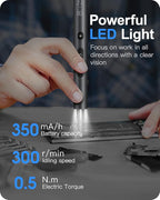 Kingsdun Mini Electric Screwdriver, 51 in 1 Cordless Precision Power Screwdriver Set with 48 Magnetic Bits, Rechargeable Repair Tool Kit with LED Lights for Phones Camera Watch Conputers Laptops Toys