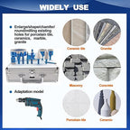 Diamond Core Drill Bit Set - BRSCHNITT Diamond Hole Saw Kit for Porcelain Tile Ceramic Marble Granite Drilling,Triangle Shank Drill（6+6/8/10/20/25/35/50/75/100mm&20finger bit&50chamfer bit）.