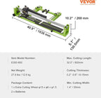 VEVOR Tile Cutter 32 Inch Manual Tile Cutter 1.4 Inch Tile Cutting Machine Ceramic Porcelain Tile Cutter w/Laser Guide All-Steel Frame and Bonus Spare Cutter Wheels Tile Cutter Hand Tool