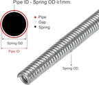 MECCANIXITY Spring Tube Bender OD 12mm/0.47" Steel Spring Pipe Copper Tubes 2500mm/98.42" Long for 5/8" Copper Pipe(16mm) in Home Renovations,Electrician Wiring Bending Pipe(insert-pipe use)