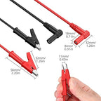 Proster 4mm Banana Plug to Alligator Clip - 15A 1000V Pure Copper Flexible Electrical Test Cable One Meter for Multimeter Electrical Clamp Meter Testing