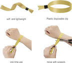 100 Pack Wrist Bands|Gold Wristbands for Events|Wristbands for Concerts Festival Admission Party|13.78” x 0.59”