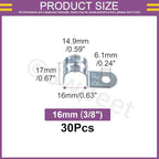 Swpeet 30Pcs 3/5"(16mm) Zinc Plated One Hole EMT Pipe Strap Kit, Pipe Straps U Bracket Tube Strap Pipe Clamp 1 Hole Snap On Pipe Strap Conduit Clamps Tension Clips for Fixing EMT Conduit Pipe