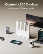 Cudy Dual Band BE3600 Wi-Fi 7 Router WR3600E 4 Gigabit Ports, 2.0 GHz Quad Core, 4 Antennas VPN Clients & Server, Cudy APP, Cloud Control