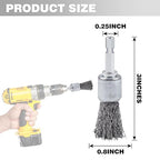 10PCS Wire Brush for Drill, High Carbon Steel Wire Drill Brush Wire Brush, Metal Wire Brush for Drill with 1/4" Hex Shank, Skilled in Handling Metal & Nonmetal Surfaces