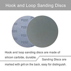 6 Inch 50 Pcs Wet Dry Sanding Discs Hook and Loop, 5000 Grit Sandpaper Automotive Wood Metal Polishing & Sanding, Silicon Carbide Sand Paper for Random Orbital Sander (Grit 5000)