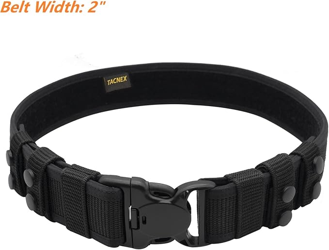 Duty Belt w/ 4 Keepers 2" Nylon Stiff Utility Belt Police Law Enforcement Security Work Patrol Gear Carrier XXXL