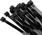24 inch Black Zip Ties Heavy Duty 50 PCS, 250 LBS Ultra Exclusive Strong Plastic Wire Ties, Large Cable Ties Extra Long Tie Wraps, Indoor and Outdoor UV Resistant