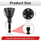 2Pcs PVC Bolt Chamfer Tool Bit, Deburring Tool for Metal, Reamer Thread Burr Tool, Bolt Thread Repair Tool— Fit 3/16'' to 1'' (5mm-25mm)