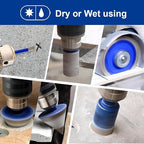 SHDIATOOL Diamond Tile Drill Bits Kit 13pcs, Porcelain Hole Saw Sets, Core Bits Cutter for Drilling Ceramic Marble Granite (6/6/8/20/25/35/50/75/100/20MM/2/6MM/4.5“)