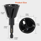 Deburring External Chamfer Tool, 1/8”-3/4”Sharp Tungsten Carbide Blades Deburring Hex Shank Drill Bit for Metal Rod Bolt Pipe 3D Printing PVC