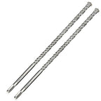 2-Pack SDS Plus Masonry Drill Bits 1/2 Inch x 12 Inch Long Rotary Hammer Drill Bits Carbide Tipped for Concrete Brick Cement Stone Block.