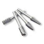 10Pcs Carbide Burr Set for Die Grinder Bits,1/4" Shank Double Cut Rotary Tool Bits | Metal, Wood, Plastic Working | Grinding, Engraving, Milling, Polishing | Durable Tungsten Carbide