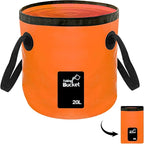 Collapsible Buckets, Camping Water Storage Container 5 Gallon(20L) Portable Folding Bucket Wash Basin