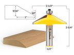 YONICO Router Bits Bevel Edge Forming 60 Degree 1/2-Inch Shank 13918